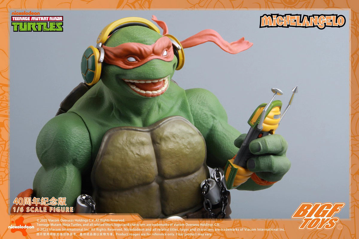 Ninja Turtles BIGFTOYS Michelangelo 40th Anniversary BIGF-004 Licensed Action Figure