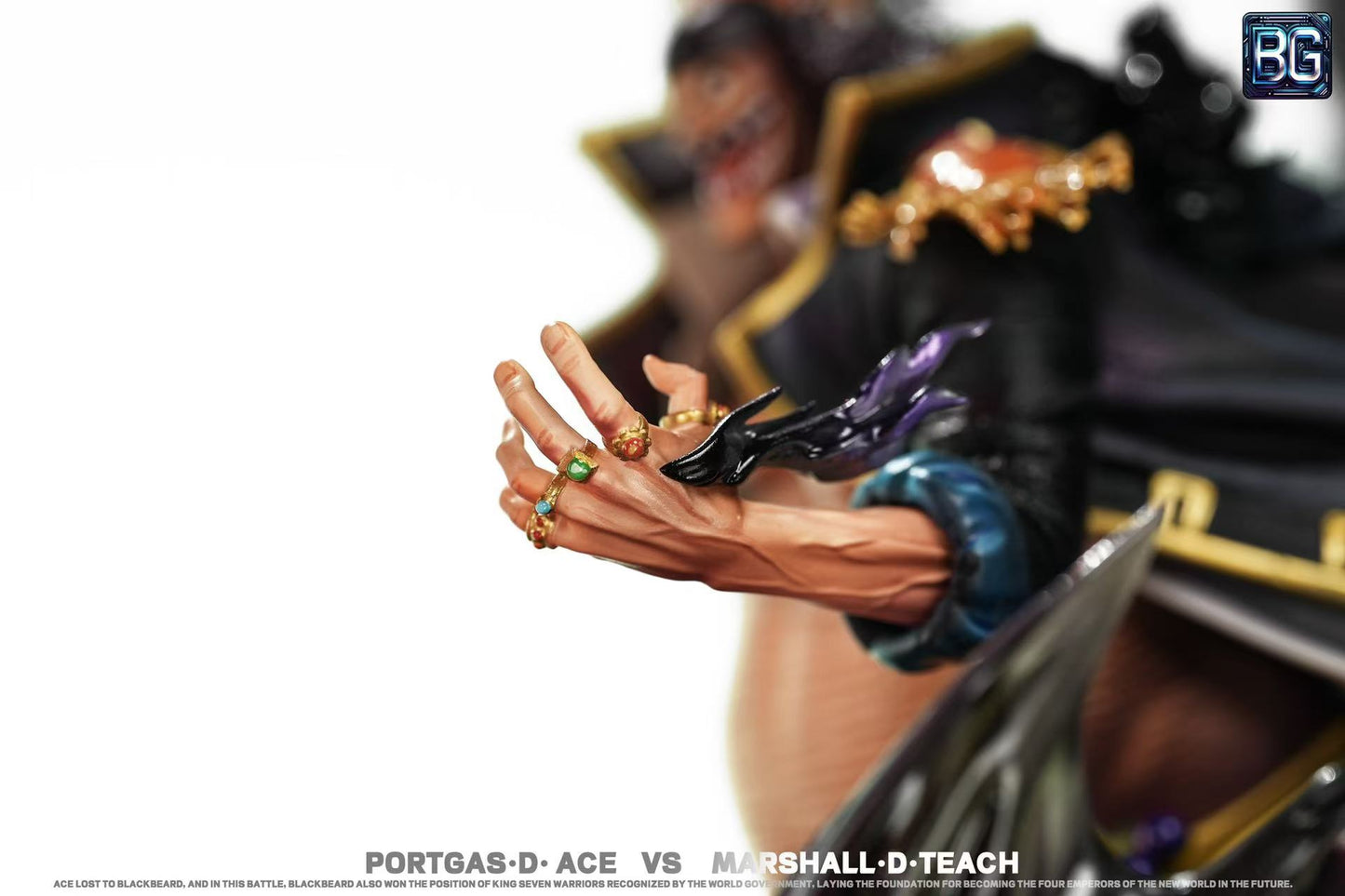 One Piece Badge Studio Portgas D. Ace VS Marshall D. Teach Resin Statue