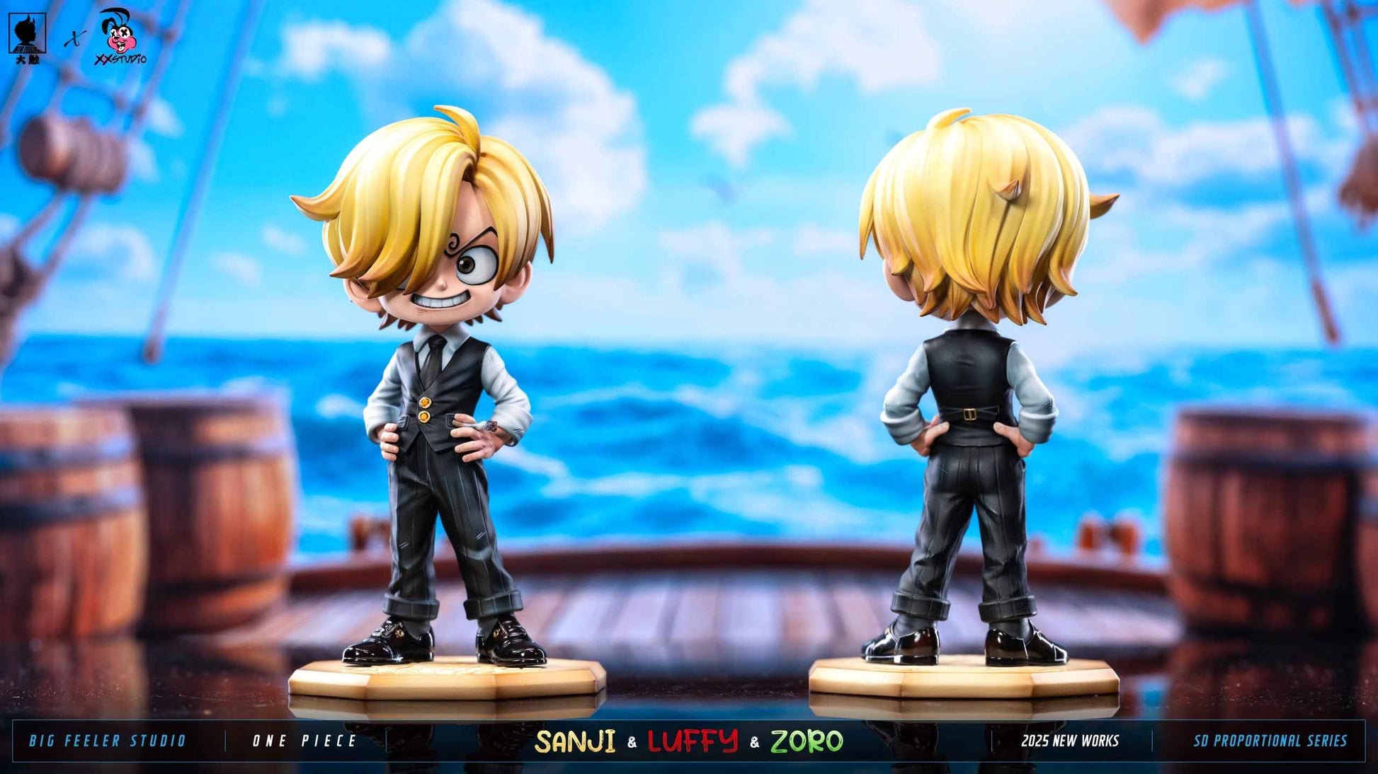 One Piece Big Feeler Studio  x XOX Studio Monkey D. Luffy Roronoa Zoro Vinsmoke Sanji Resin Statue