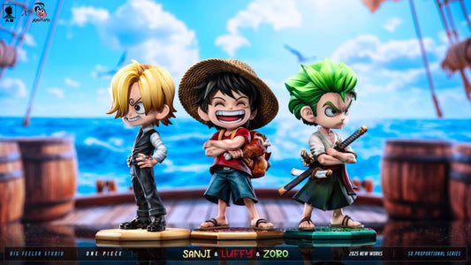 One Piece Big Feeler Studio  x XOX Studio Monkey D. Luffy Roronoa Zoro Vinsmoke Sanji Resin Statue