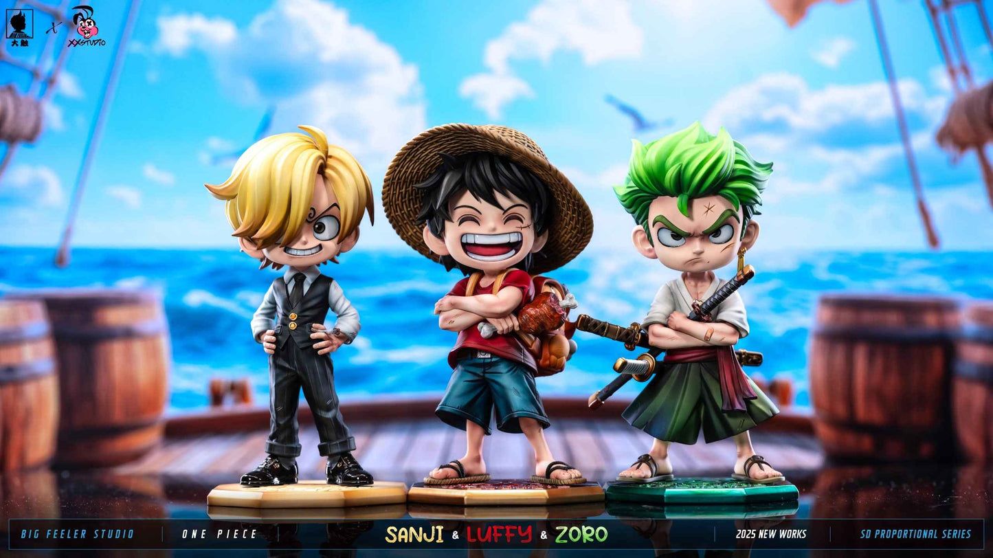 One Piece Big Feeler Studio  x XOX Studio Monkey D. Luffy Roronoa Zoro Vinsmoke Sanji Resin Statue