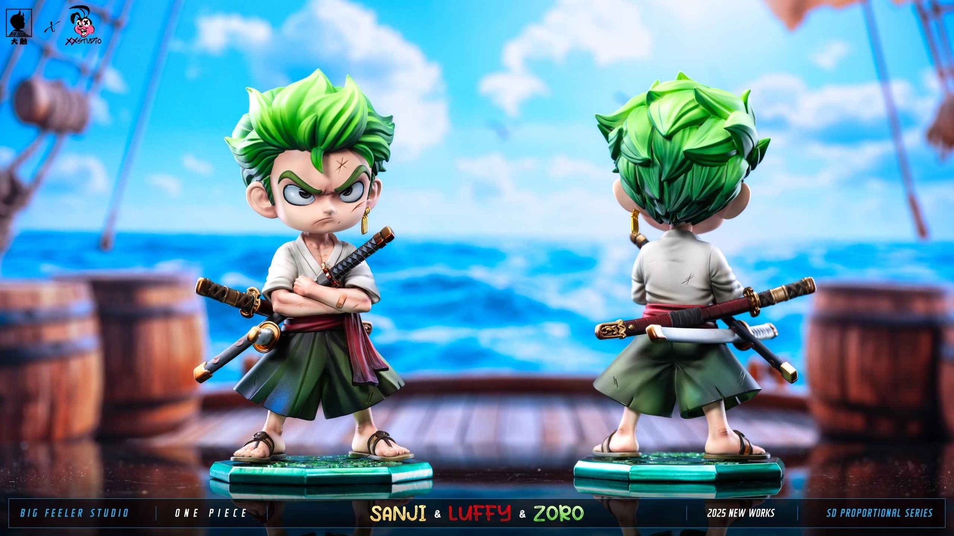 One Piece Big Feeler Studio  x XOX Studio Monkey D. Luffy Roronoa Zoro Vinsmoke Sanji Resin Statue