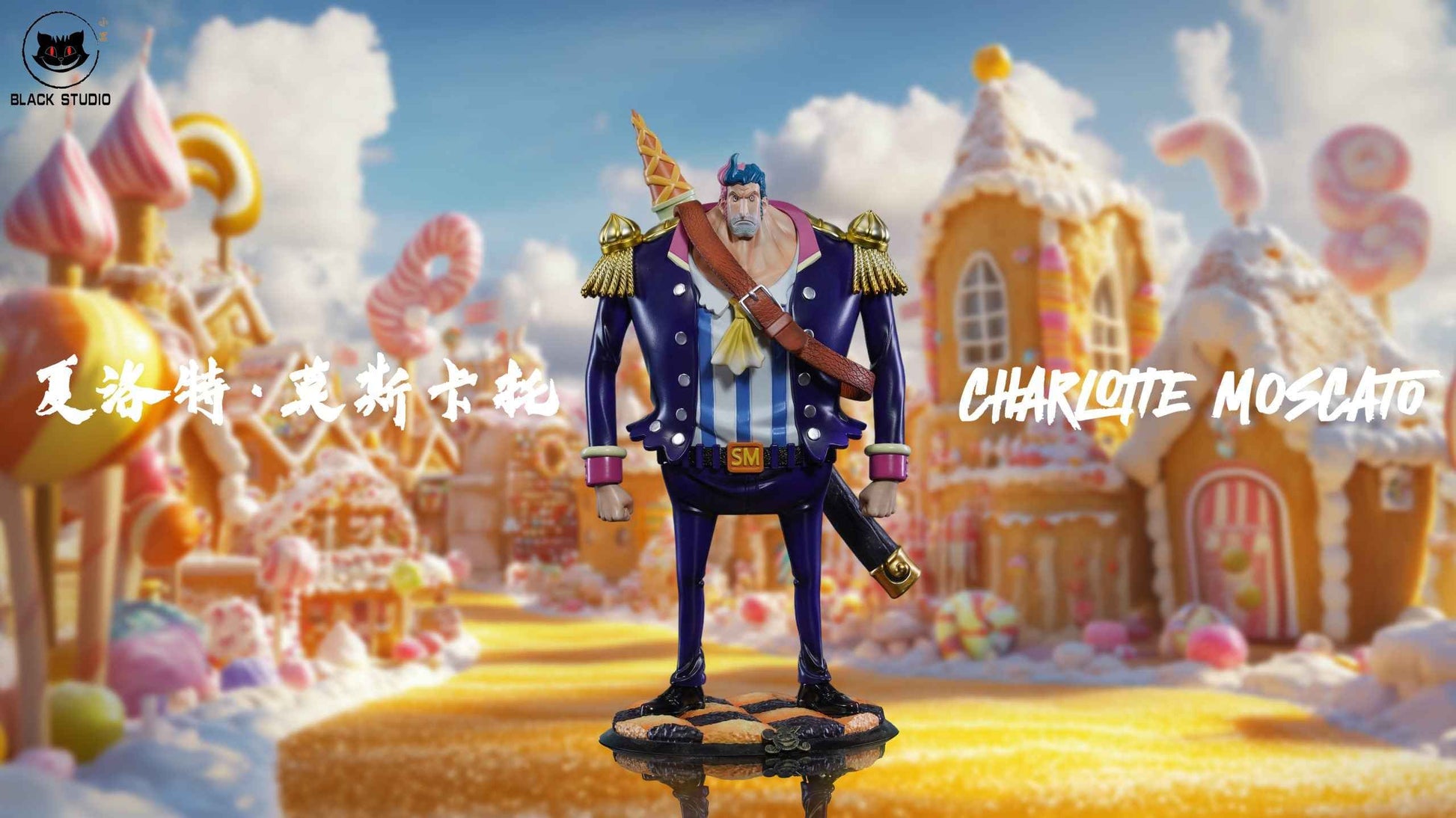 One Piece Black Studio Charlotte Dacquoise, Charlotte Moscato & Charlotte Raisin Resin Statues