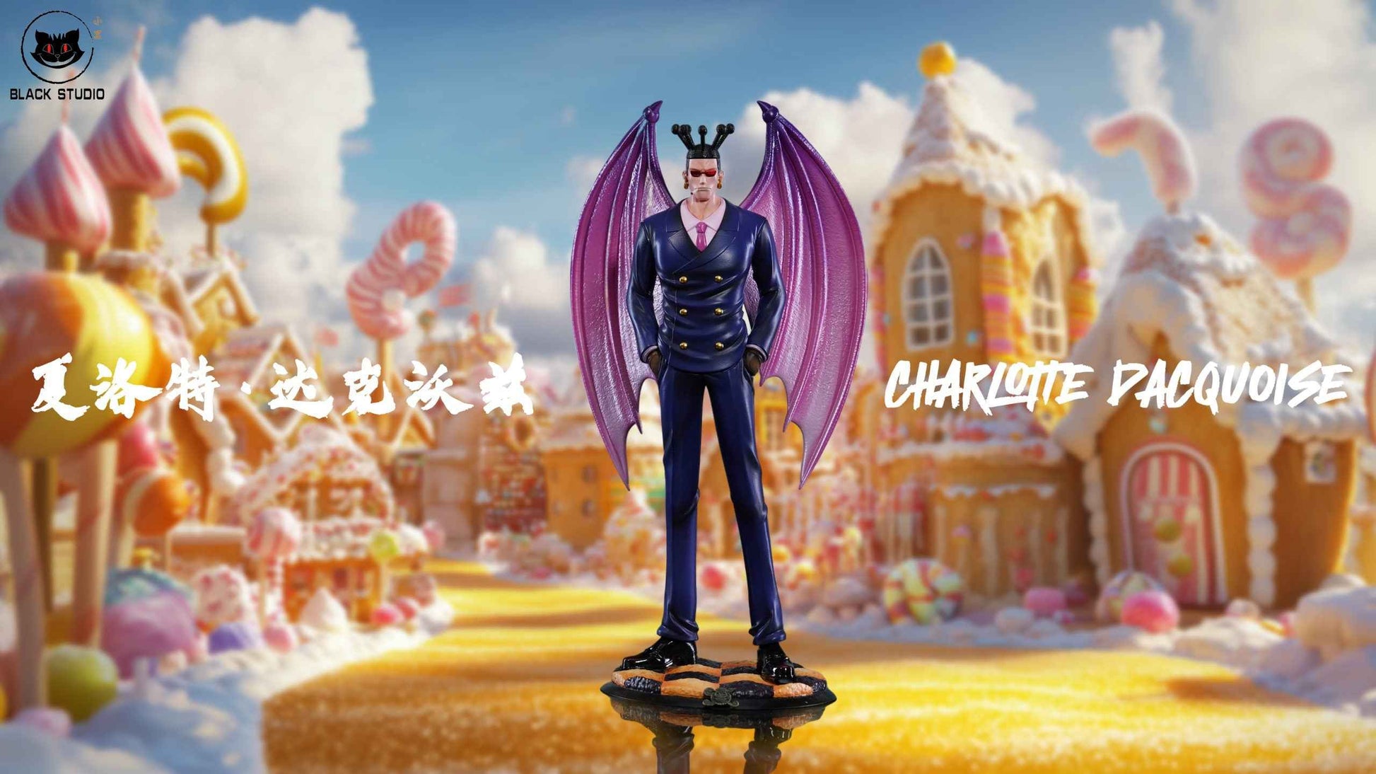 One Piece Black Studio Charlotte Dacquoise, Charlotte Moscato & Charlotte Raisin Resin Statues