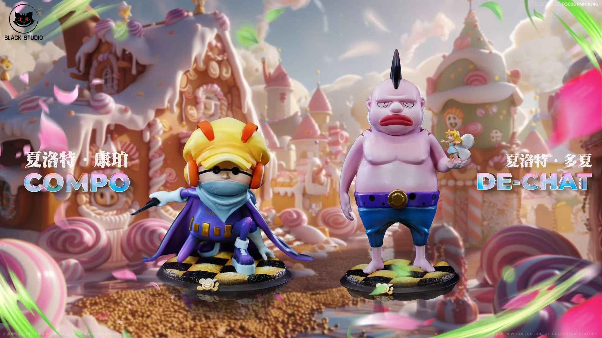 One Piece Black Studio Charlotte Compo & Charlotte De-Chat Resin Statue