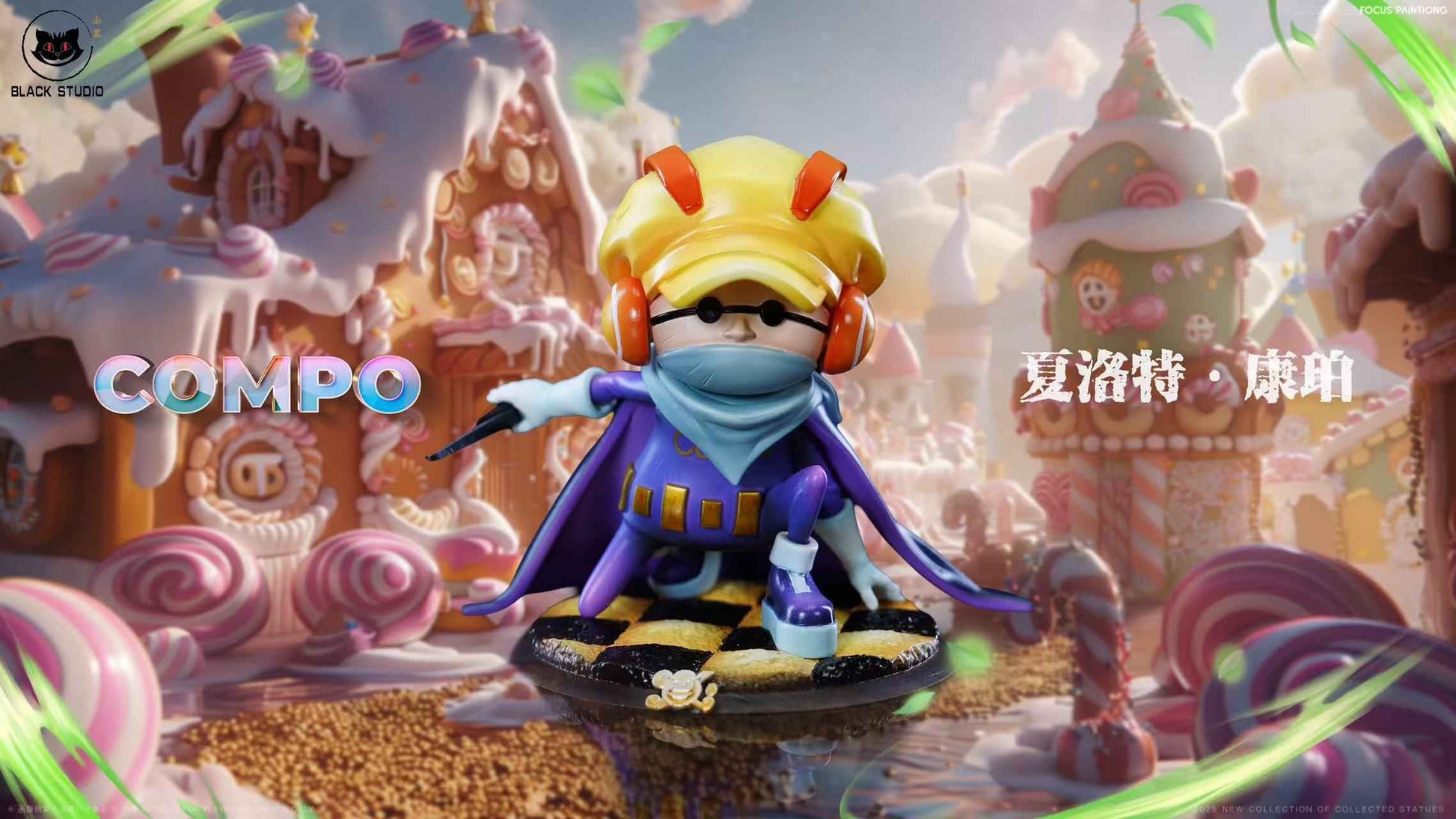 One Piece Black Studio Charlotte Compo & Charlotte De-Chat Resin Statue