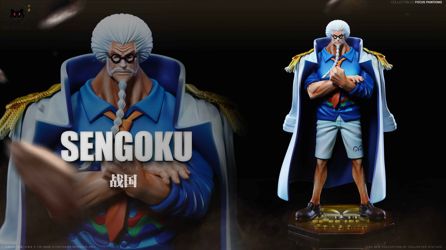 One Piece Black Studio Dalmatian & Sengoku 2.0 Resin Statue