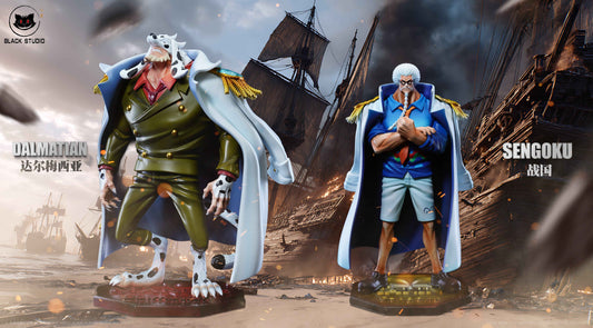 One Piece Black Studio Dalmatian & Sengoku 2.0 Resin Statue