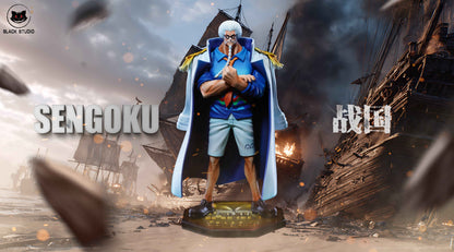 One Piece Black Studio Dalmatian & Sengoku 2.0 Resin Statue