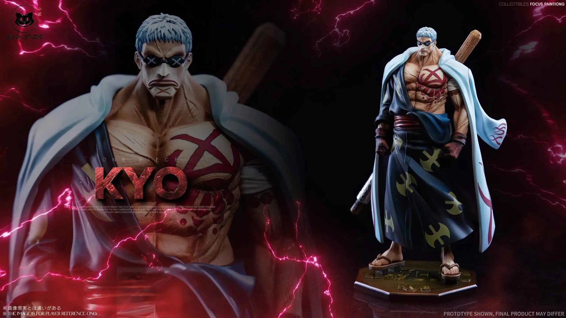 One Piece Black Studio Silver Axe Resin Statue