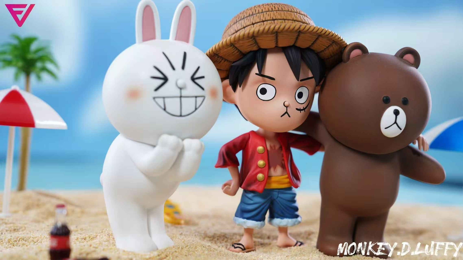 One Piece EVE Studio Monkey D. Luffy, Brown & Cony Resin Statues