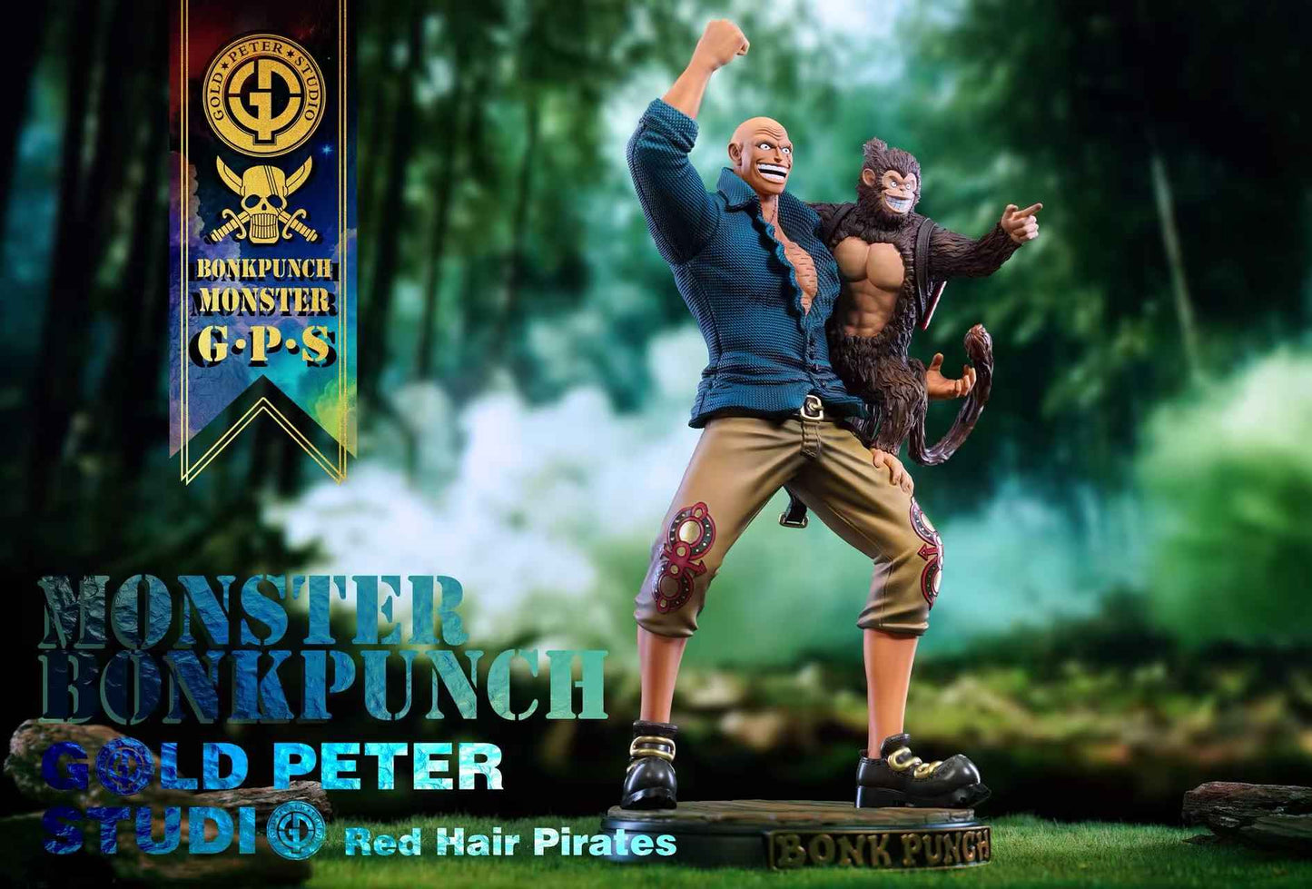 One Piece Gold Peter Studio "GPS" Bonk Punch & Monster Resin Statue