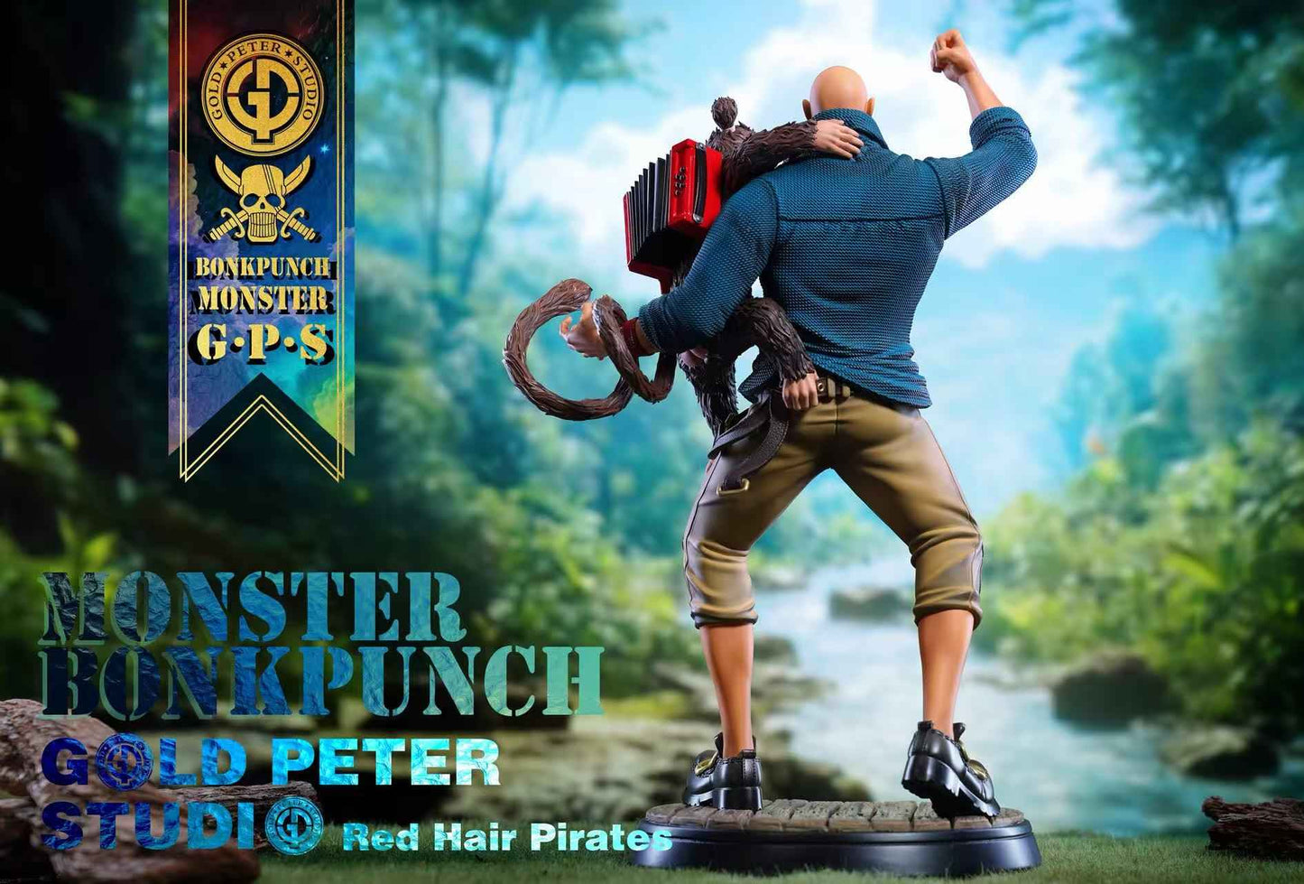 One Piece Gold Peter Studio "GPS" Bonk Punch & Monster Resin Statue