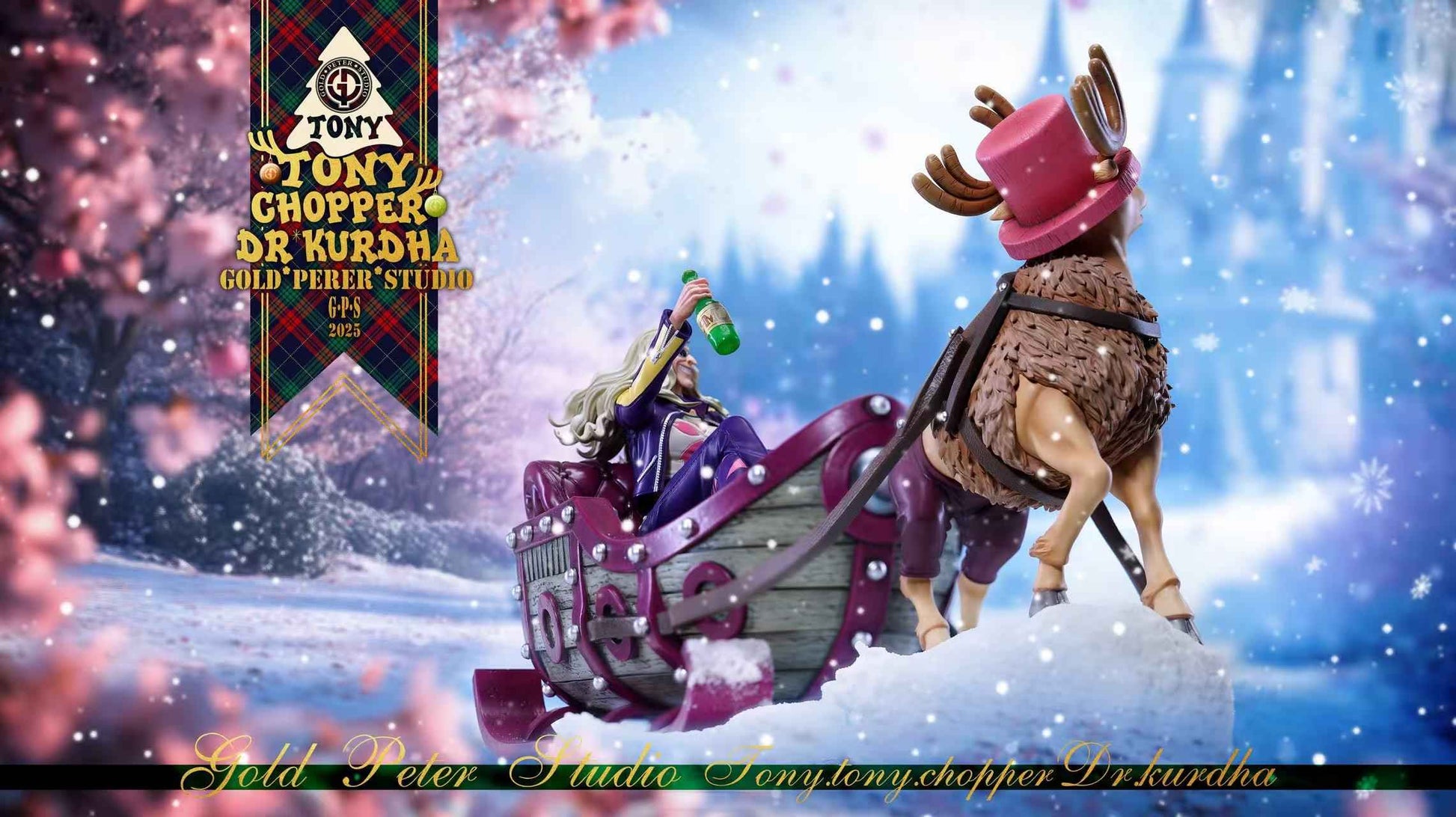 One Piece Gold Peter Studio "GPS" Tony Tony Chopper & Dr. Kureha Resin Statue