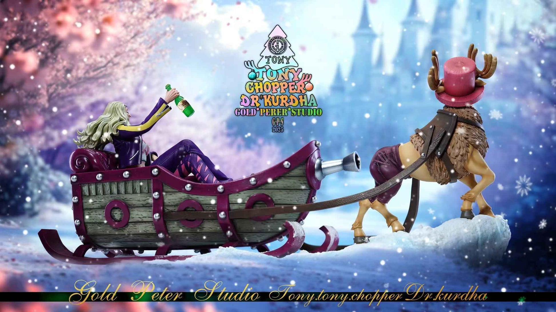 One Piece Gold Peter Studio "GPS" Tony Tony Chopper & Dr. Kureha Resin Statue