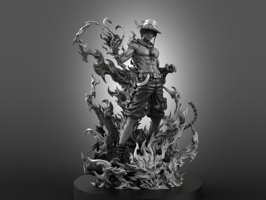 One Piece LX & SY Studio Portgas D. Ace Resin Statue