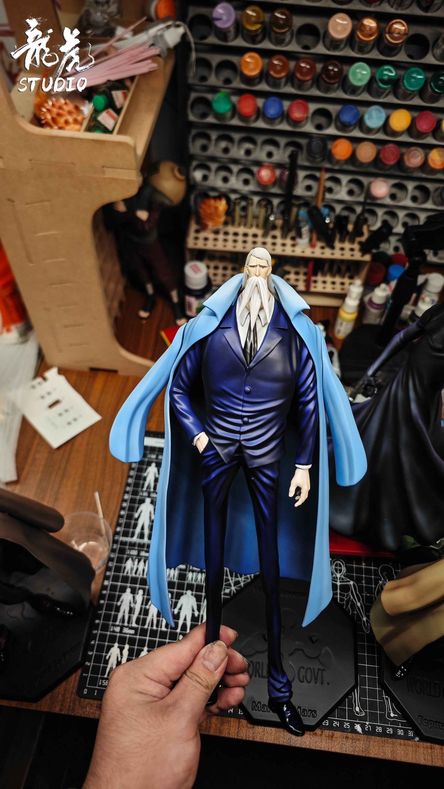 One Piece Long Hu Studio Gorosei Five Elders & Imu Sama Resin Statue