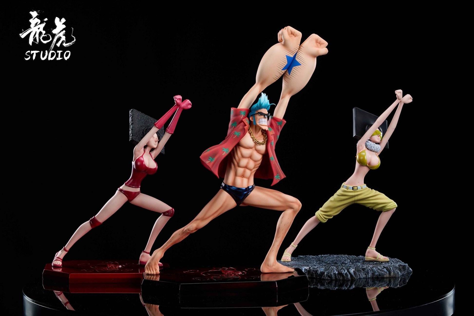 One Piece Long Hu Studio Mozu and Kiwi Resin Statue