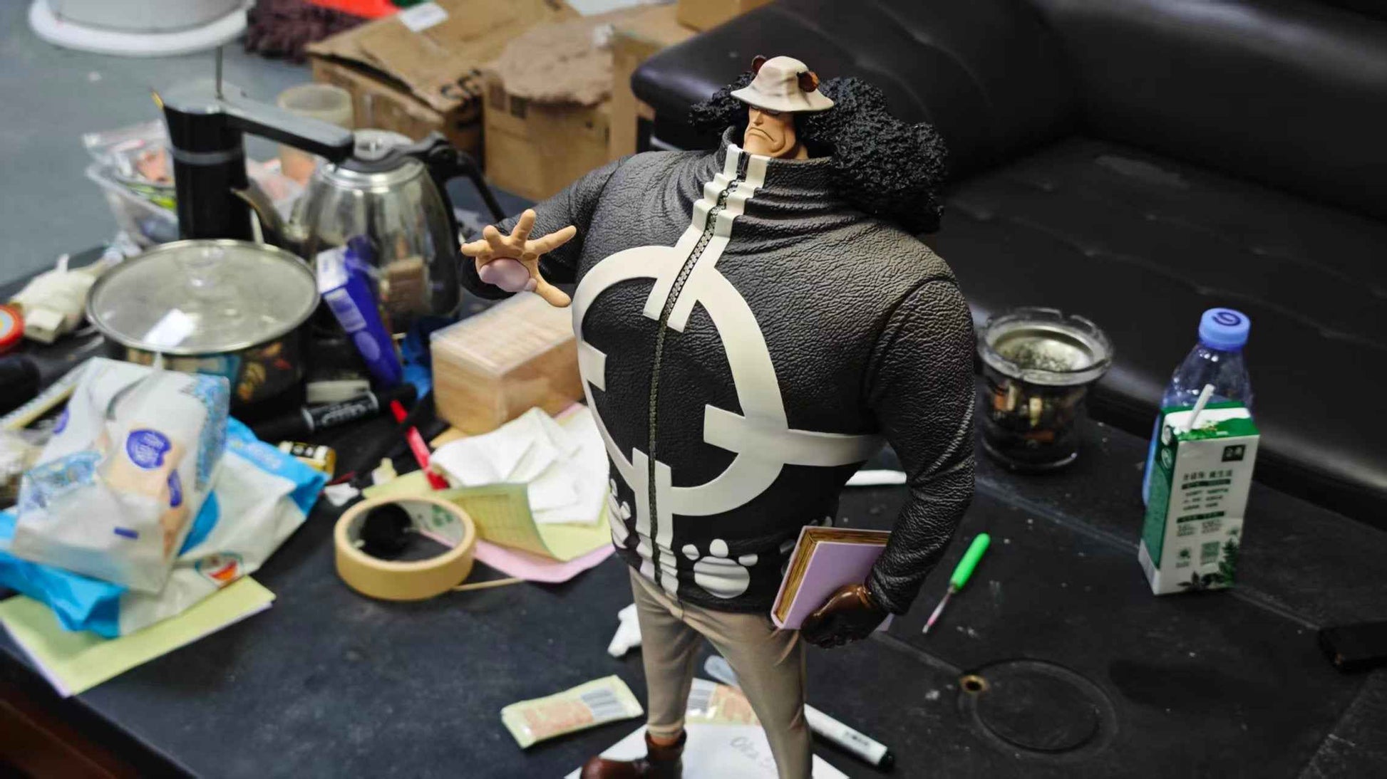 One Piece Long Hu & Ghost Studio Bartholomew Kuma & Jewelry Bonney Resin Statue