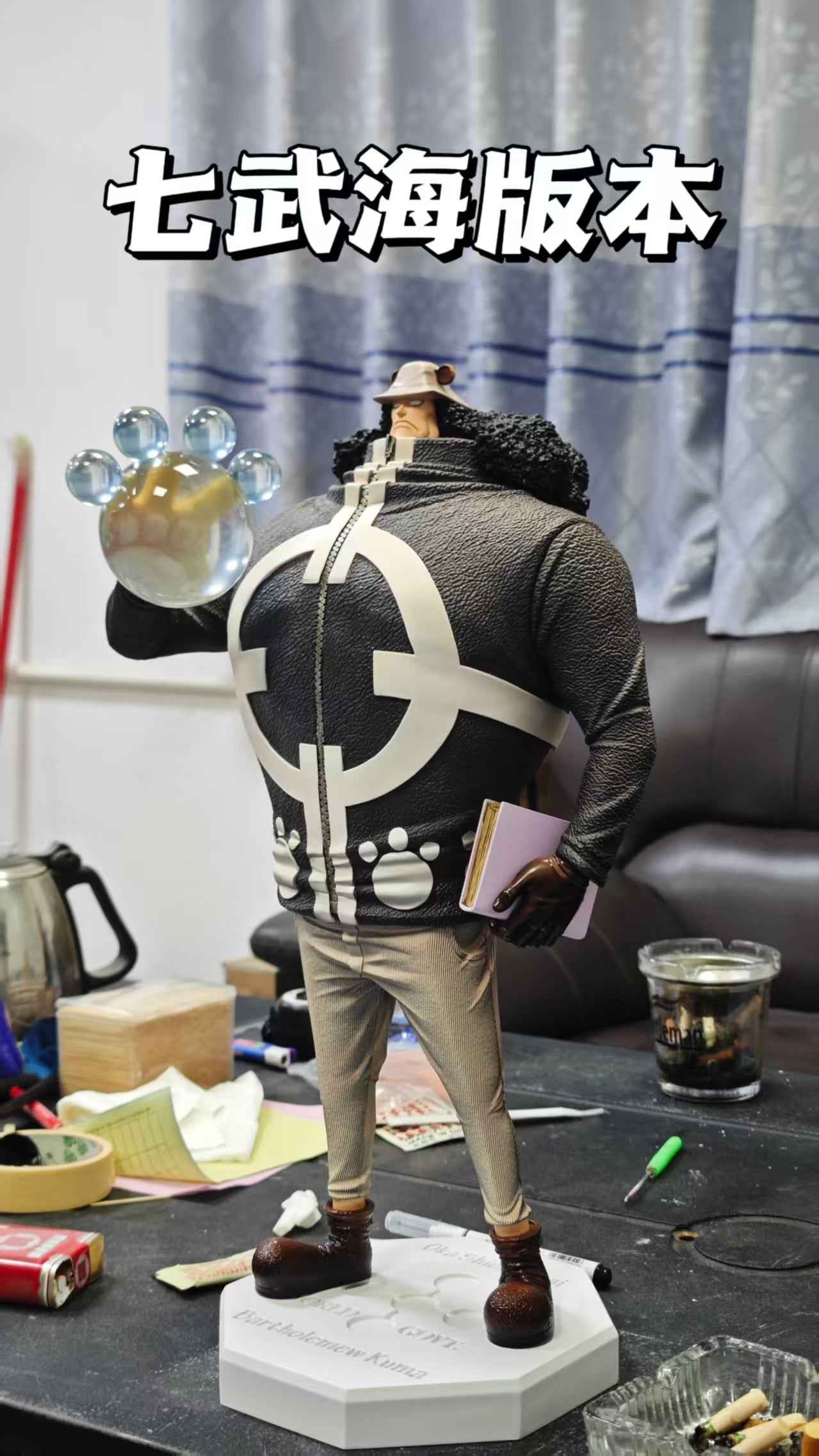 One Piece Long Hu & Ghost Studio Bartholomew Kuma & Jewelry Bonney Resin Statue