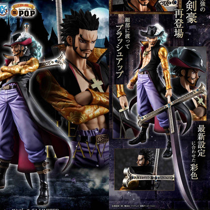 One Piece MegaHouse Dracule Mihawk Excellent Model Portrait Of Pirates DX 1/8 Ver. R Licensed PVC Figure