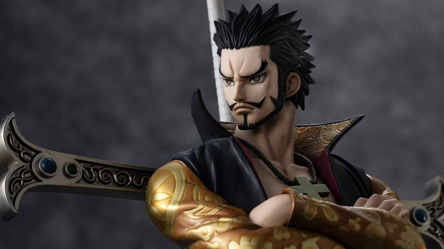 One Piece MegaHouse Dracule Mihawk Excellent Model Portrait Of Pirates DX 1/8 Ver. R Licensed PVC Figure