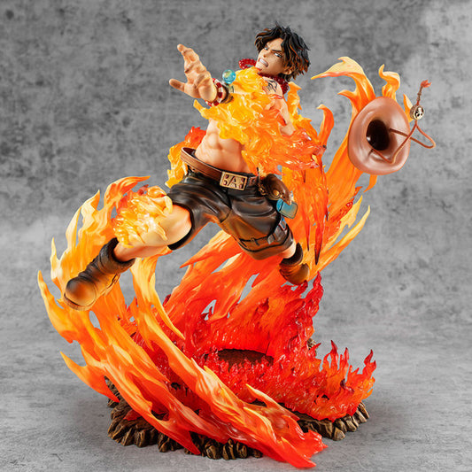 One Piece Megahouse Portgas D. Ace Portrait Of Pirates Maximum 15th Limited Ver. Licensed PVC Figure