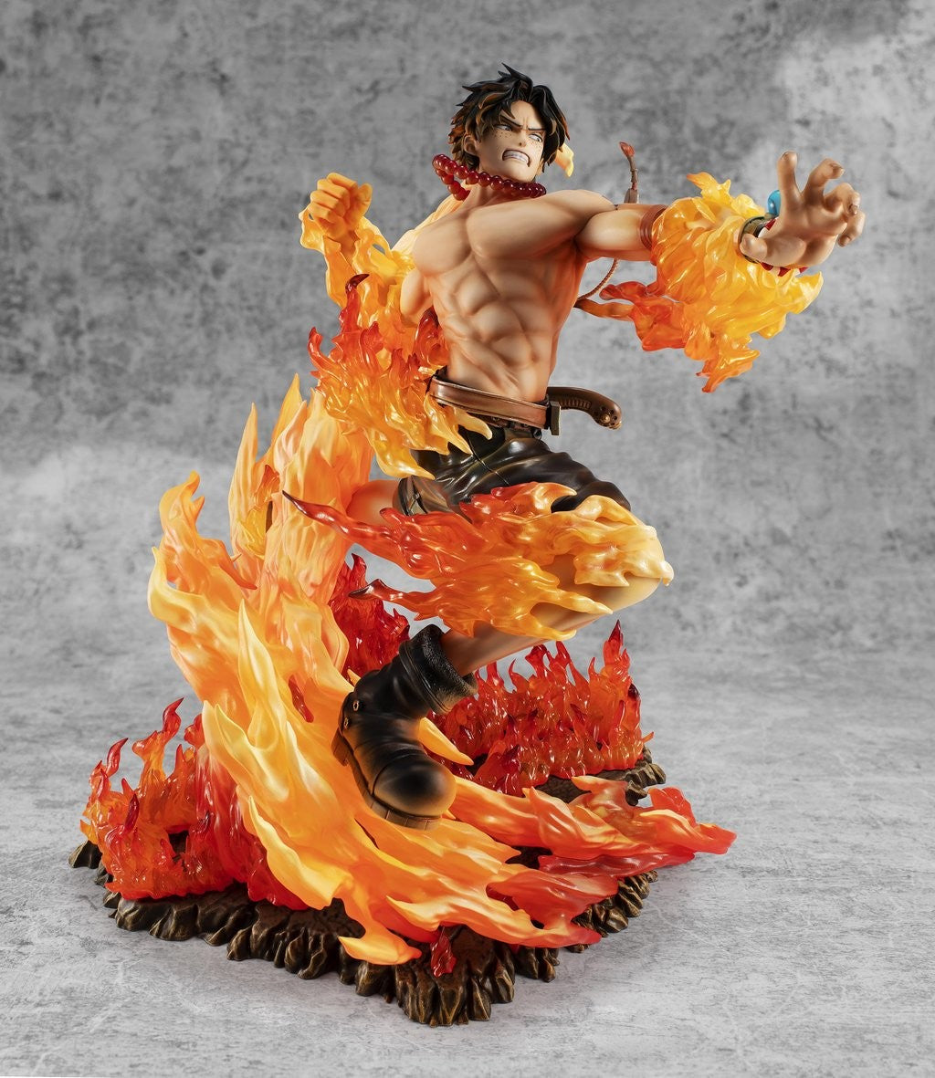 One Piece Megahouse Portgas D. Ace Portrait Of Pirates Maximum 15th Limited Ver. Licensed PVC Figure
