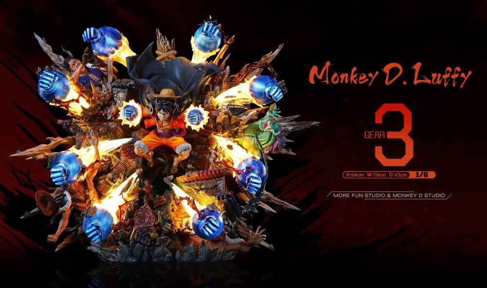 One Piece More Fun & Monkey D Studio Monkey D. Luffy Gear 3rd Resin Statue