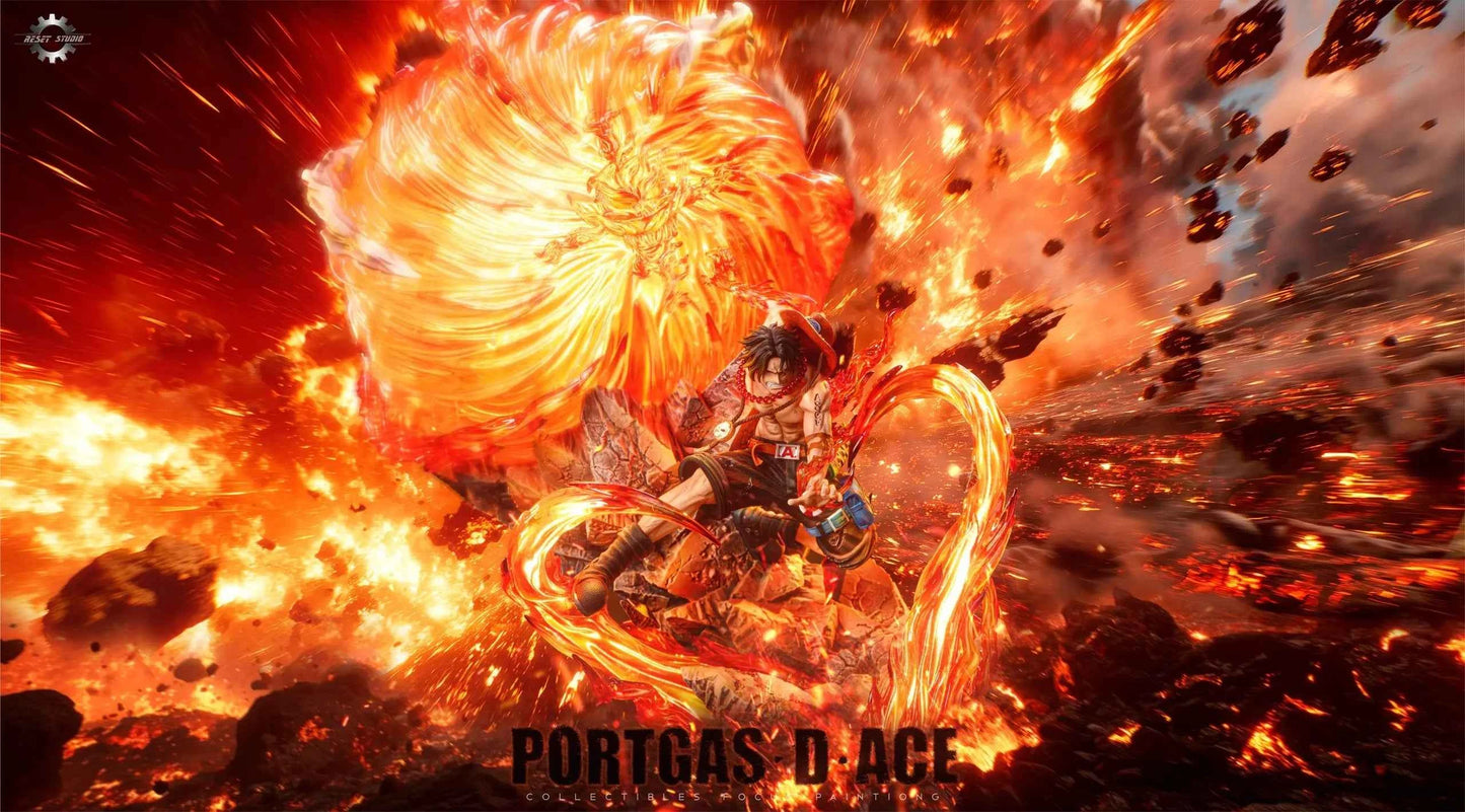 One Piece Reset Studio Portgas D. Ace Resin Statue