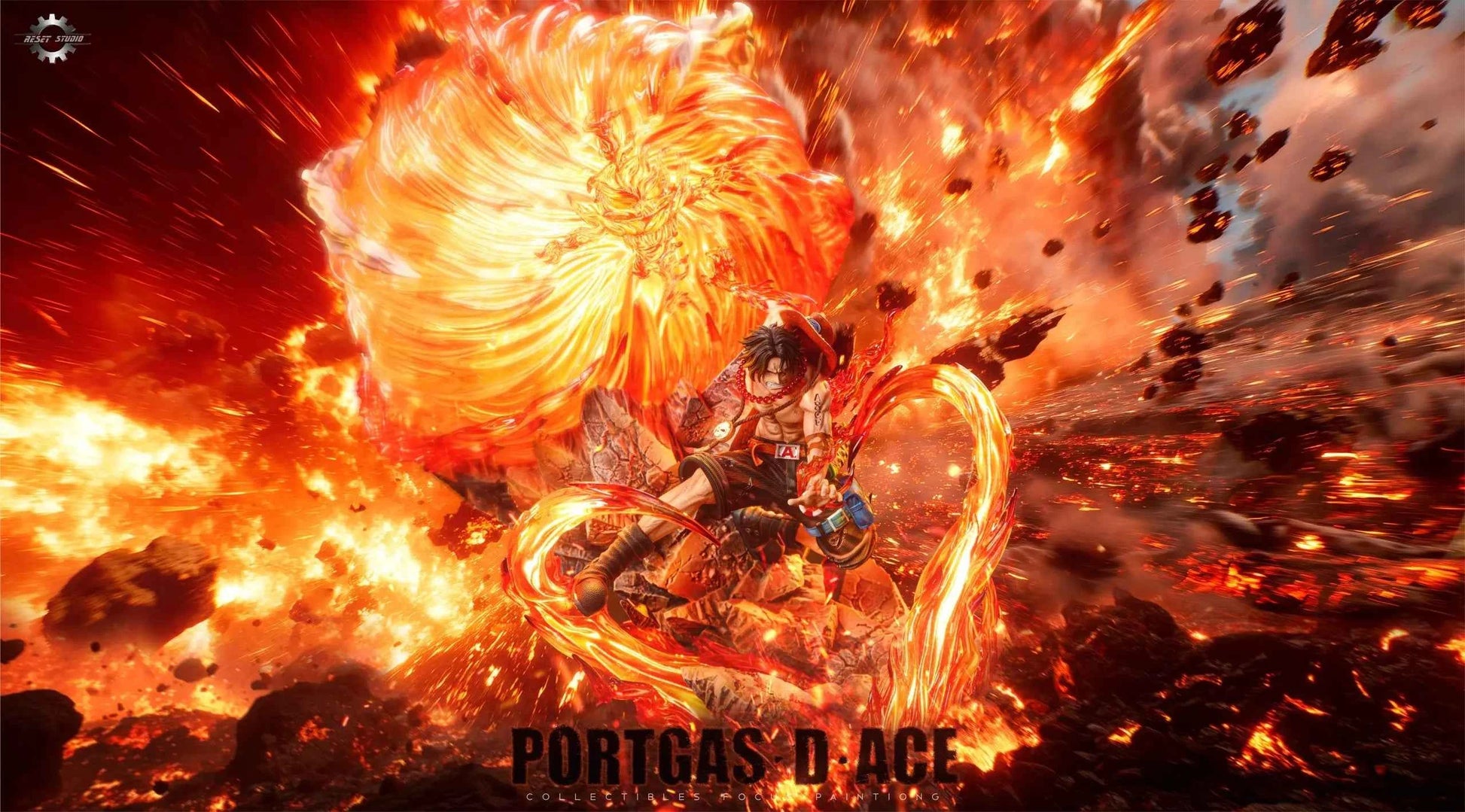 One Piece Reset Studio Portgas D. Ace Resin Statue