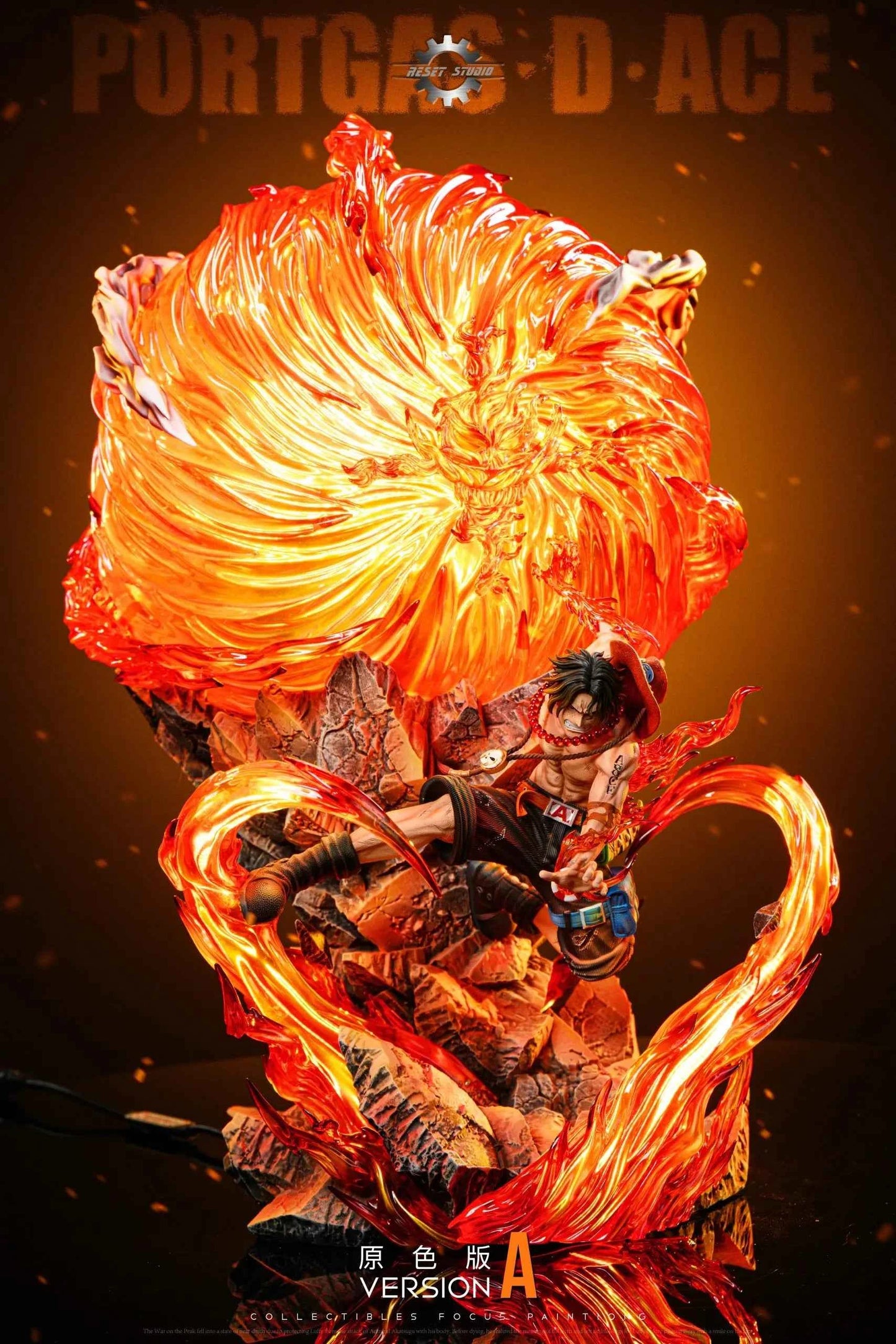 One Piece Reset Studio Portgas D. Ace Resin Statue