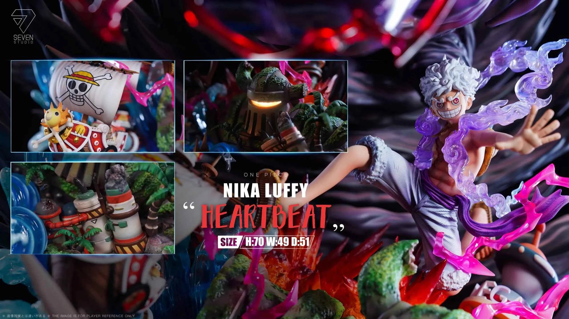 One Piece Seven Studio Monkey D. Luffy Nika Resin Statue
