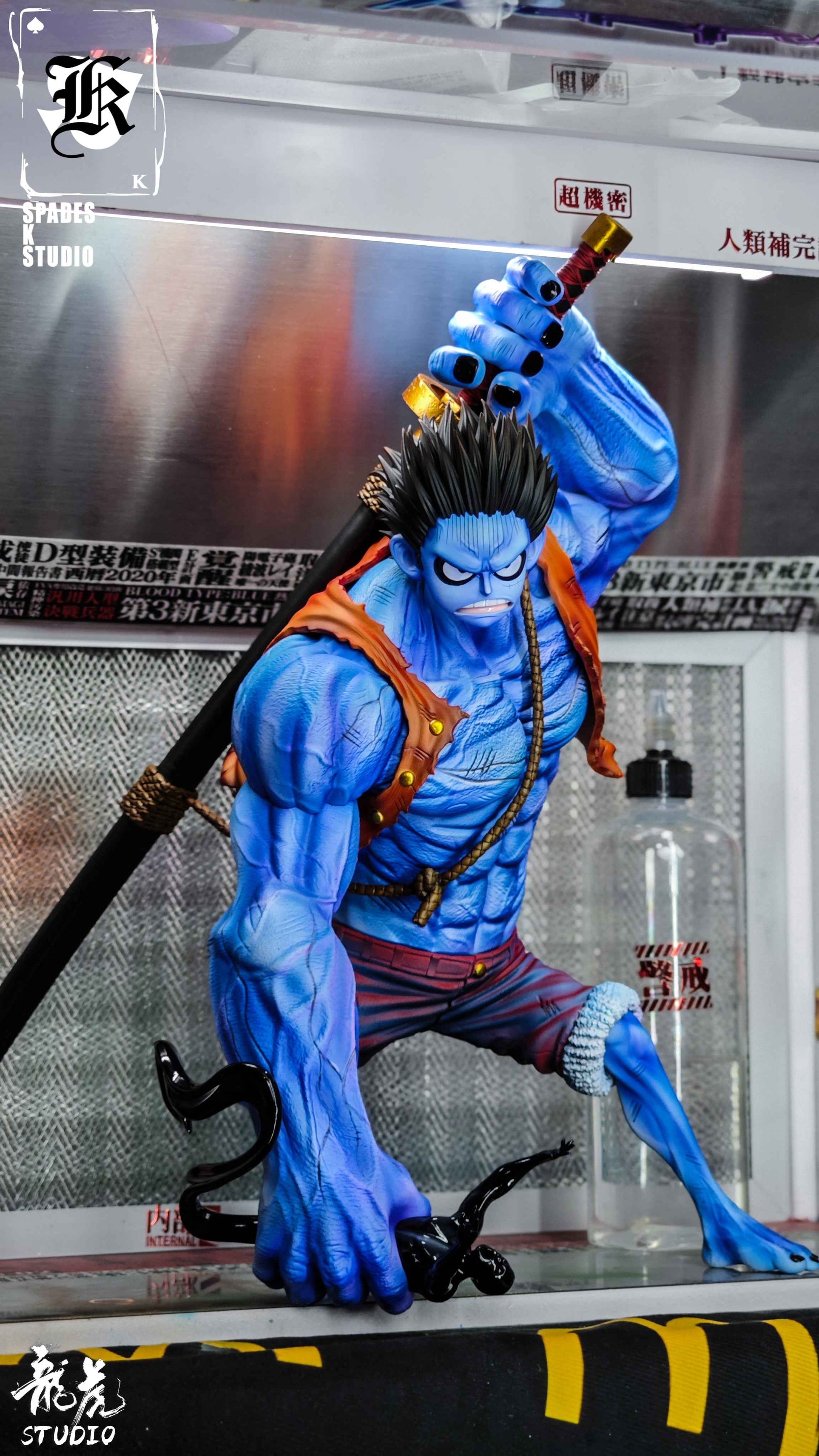 One Piece Spades K "SPK" Studio Nightmare Monkey D. Luffy Resin Statue