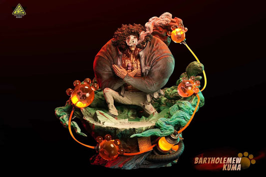 One Piece Super Bomb Studio Bartholomew Kuma & Jewelry Bonney Resin Statue