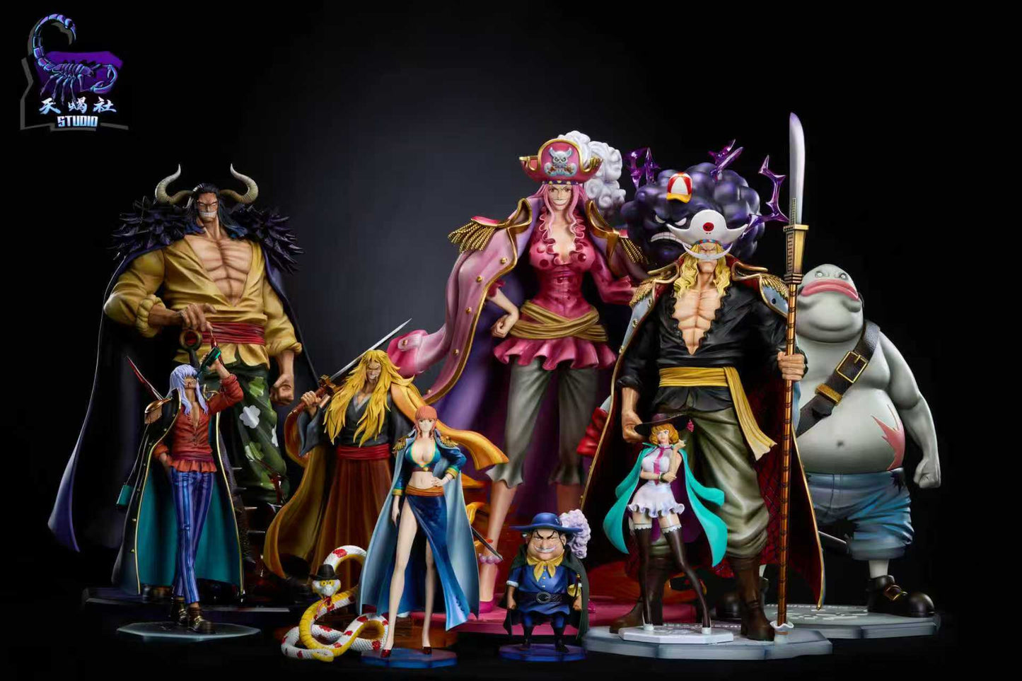 One Piece Tian Xie She Studio Rocks Pirates Set Resin Statue