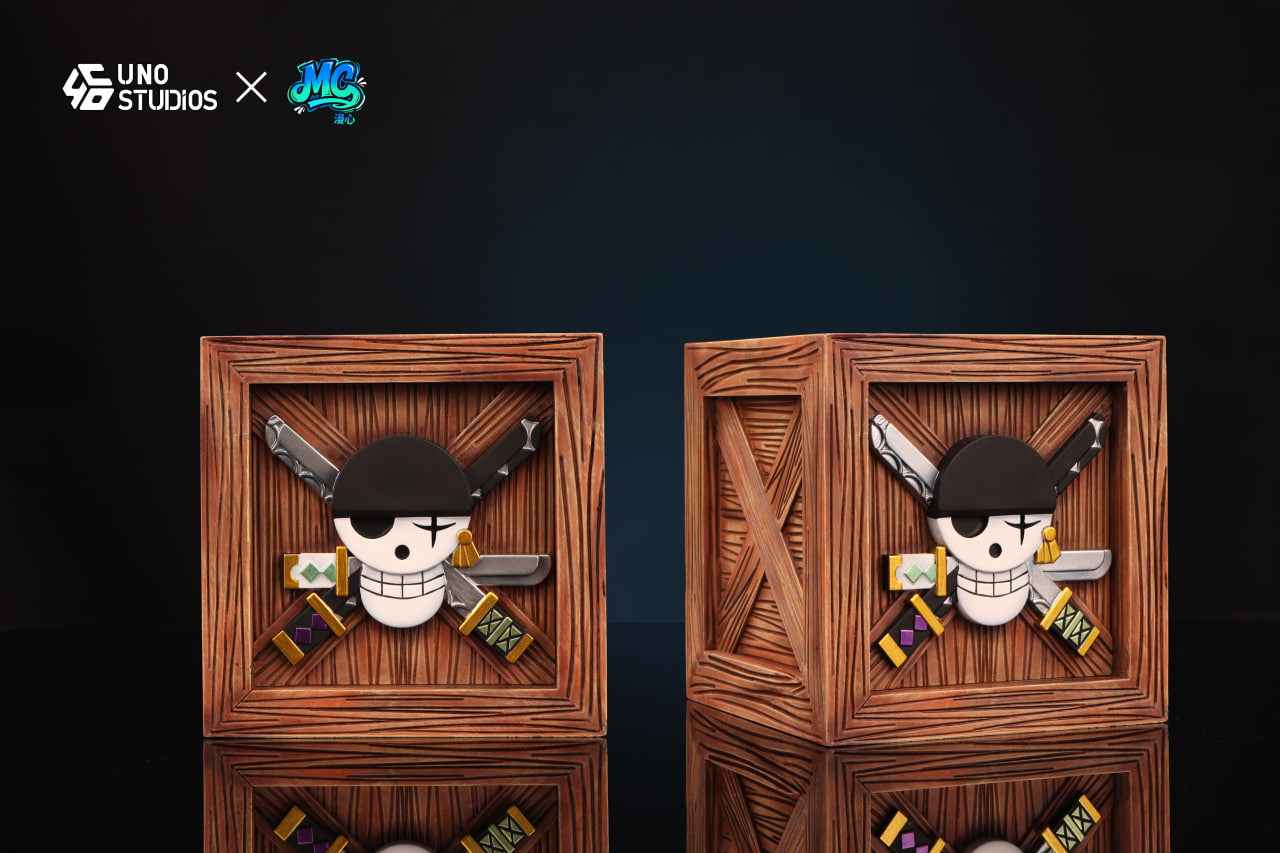 One Piece UNO Studio Emblem Wooden Boxes Resin Statue