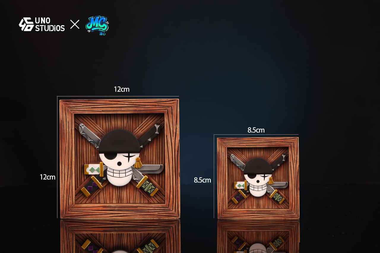 One Piece UNO Studio Emblem Wooden Boxes Resin Statue