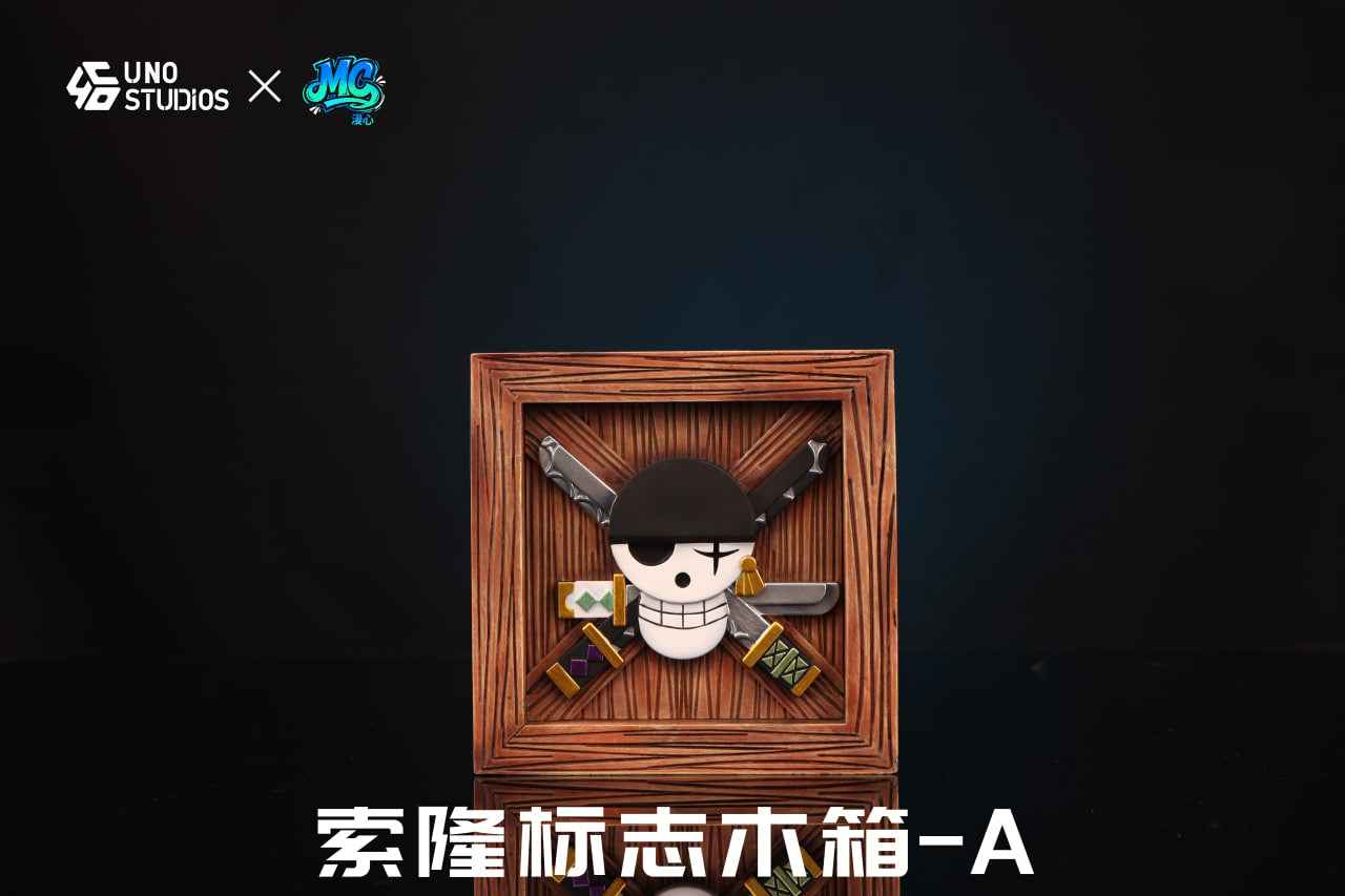 One Piece UNO Studio Emblem Wooden Boxes Resin Statue