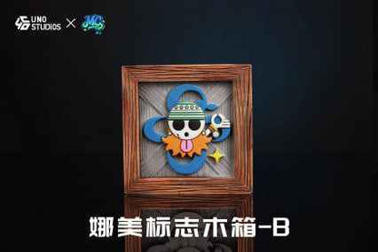One Piece UNO Studio Emblem Wooden Boxes Resin Statue