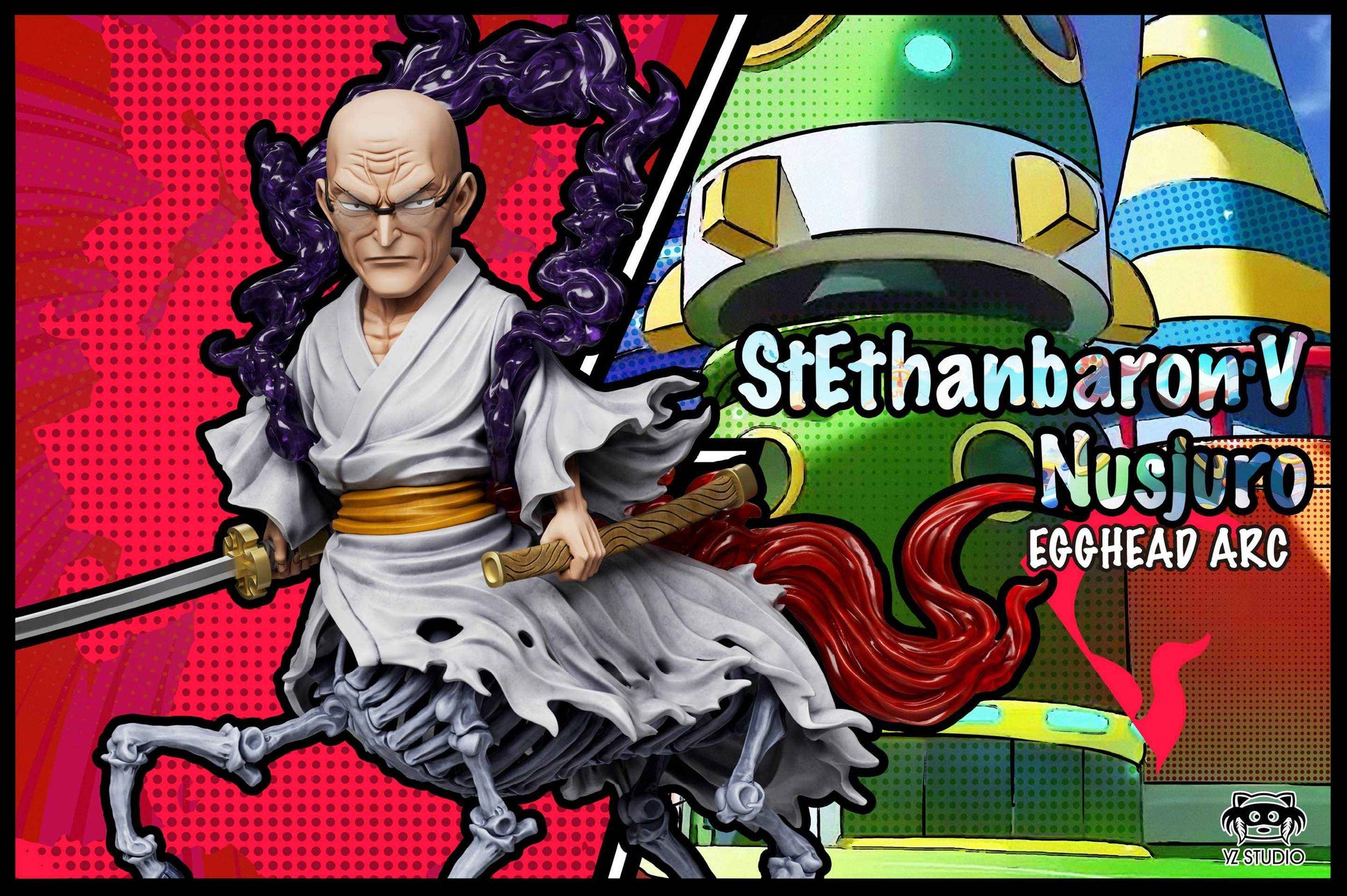 One Piece YZ Studio Egghead Arc Saint Ethanbaron V. Nusjuro Hybrid Form WCF Scale Resin Statue
