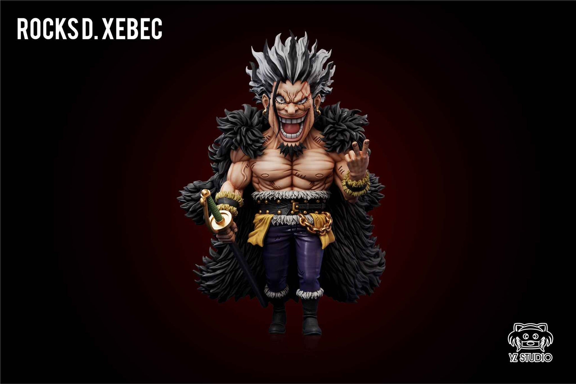 One Piece YZ Studio God Valley Rocks D. Xebec WCF Resin Statue
