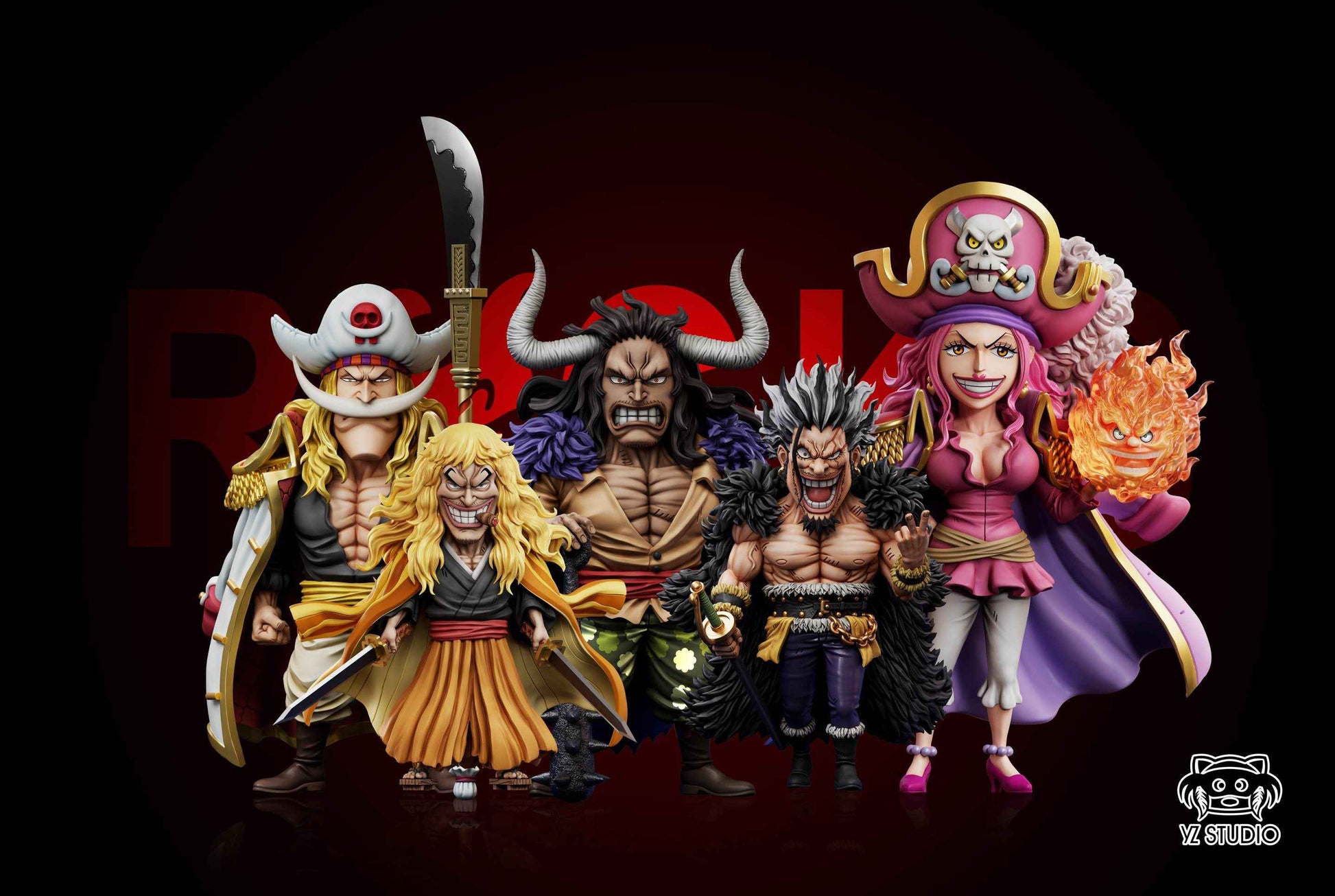 One Piece YZ Studio God Valley Whitebeard Edward Newgate WCF Resin Statue