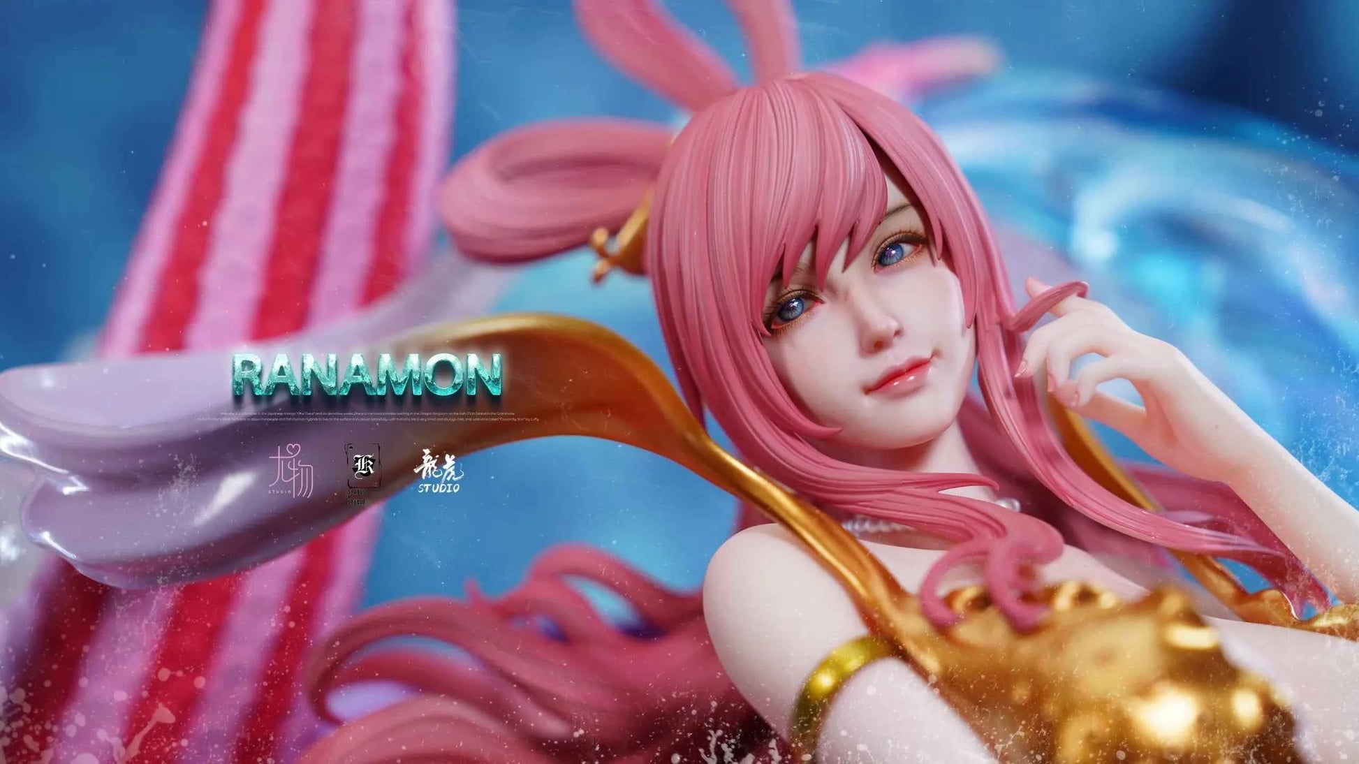 One Piece You Wu & Spades K & Long Hu Studio Shirahoshi Resin Statue