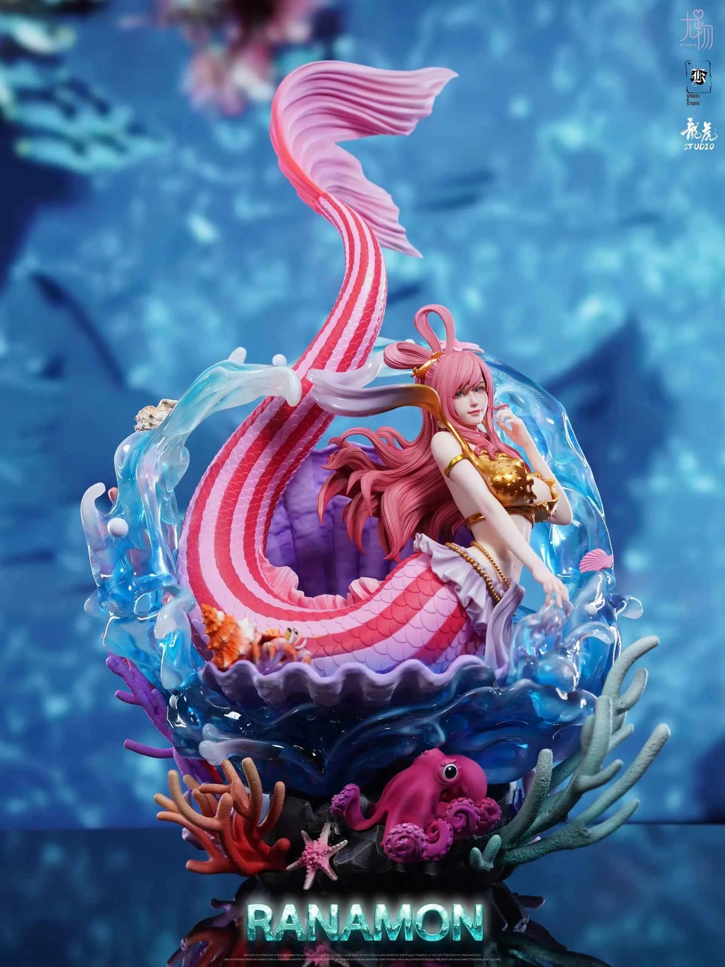 One Piece You Wu & Spades K & Long Hu Studio Shirahoshi Resin Statue