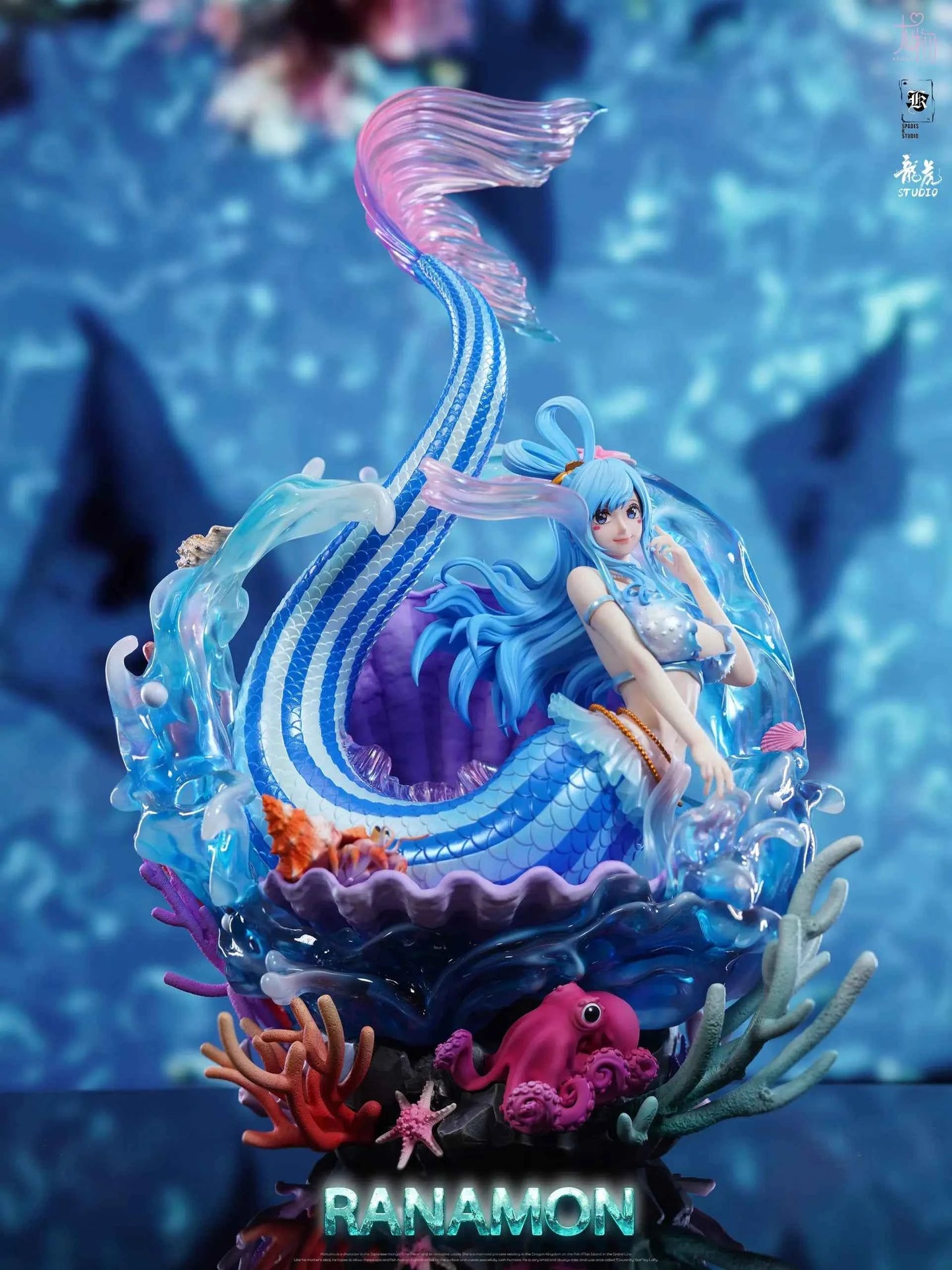 One Piece You Wu & Spades K & Long Hu Studio Shirahoshi Resin Statue