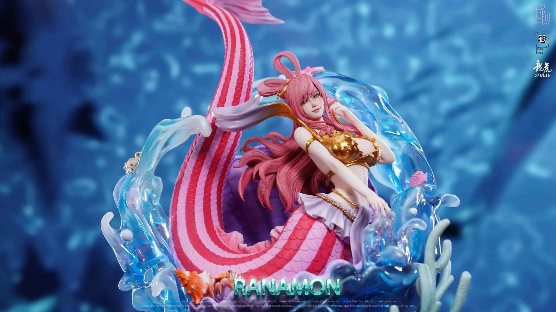 One Piece You Wu & Spades K & Long Hu Studio Shirahoshi Resin Statue