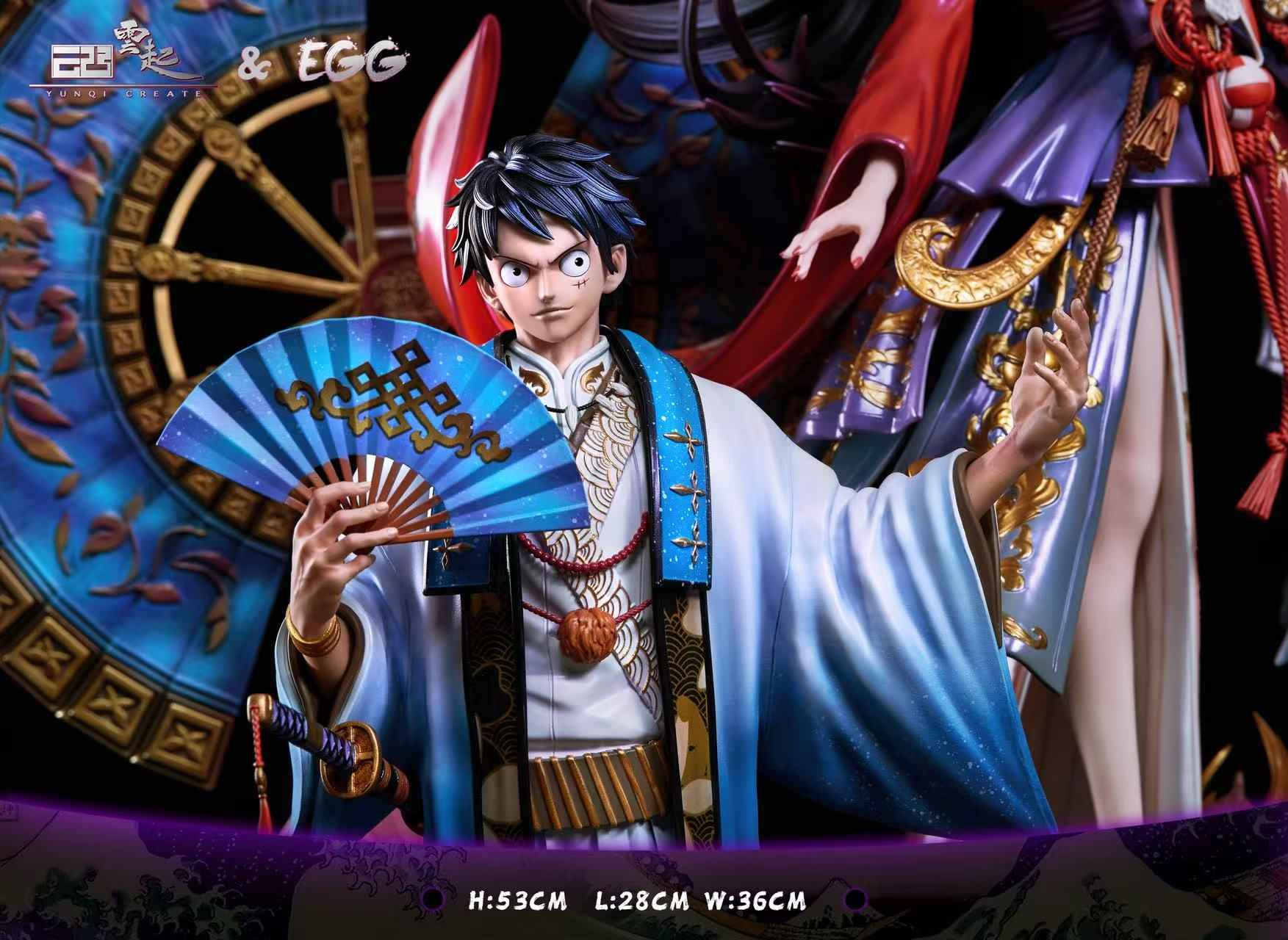 One Piece Yun Qi & EGG Studio Monkey D. Luffy & Boa Hancock Resin Statue