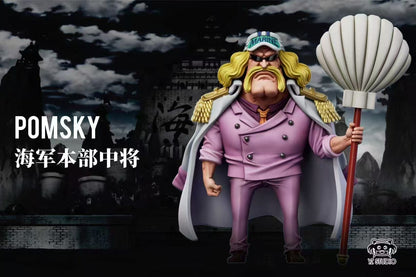 One Piece Yz Studio  Marine Vice Admiral Pomsky WCF Scale Resin Statue