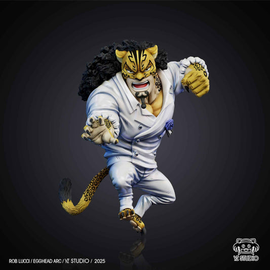 One Piece ~ Yz Studio ~ Rokuougan Rob Lucci WCF Scale ~ Resin Statue